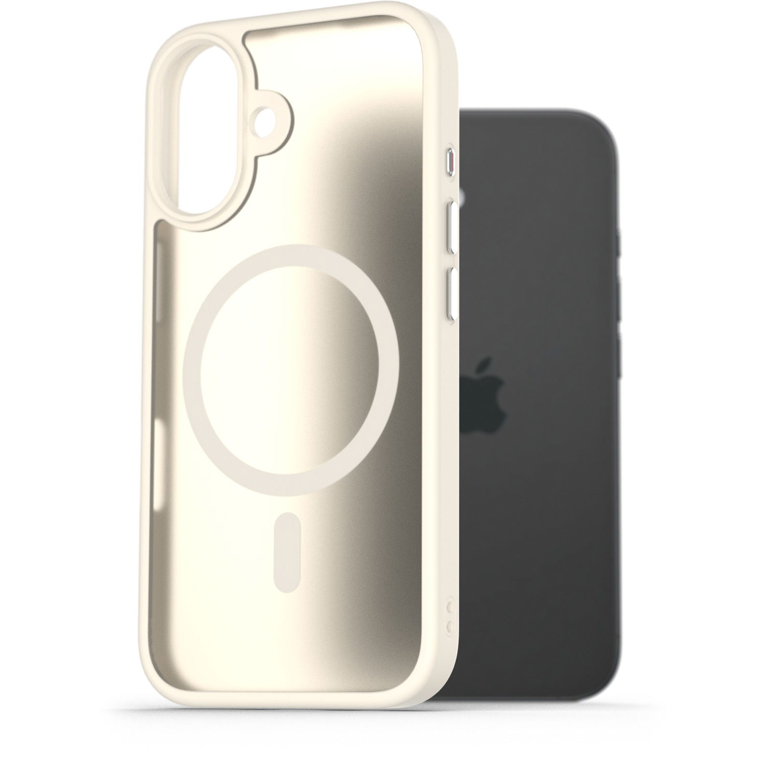 AlzaGuard Matte Case Compatible with Magsafe iPhone 16 Plus fehér tok (AGD-PCMM75W)