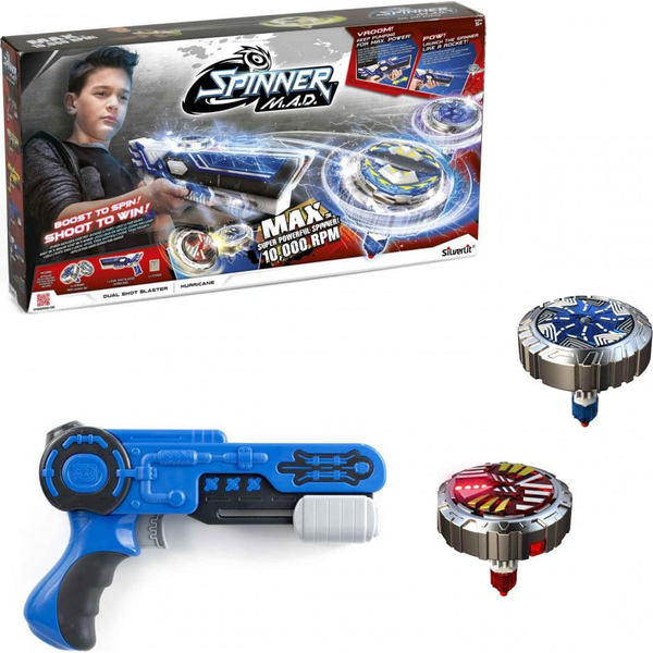 Silverlit Spinner M.A.D. Dual Shot Blaster Twirling spinningtop
