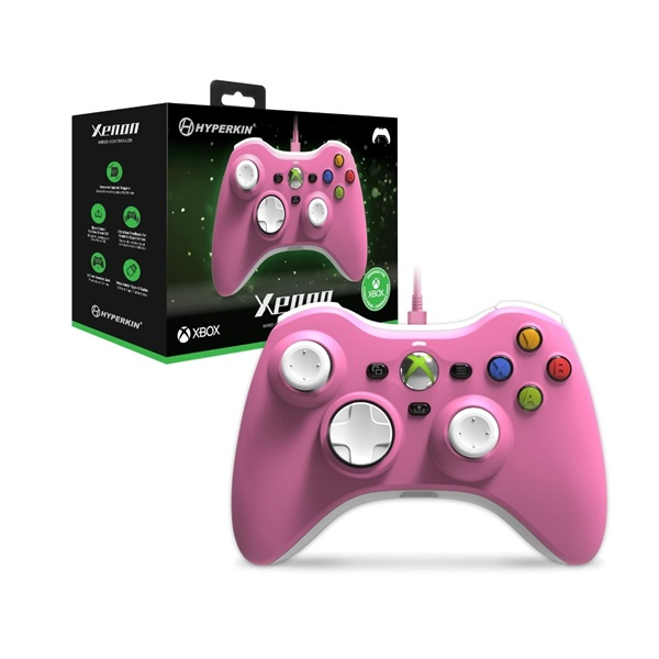 Hyperkin Xenon Xbox Series|One/Windows 11|10 pink Xbox liszenszelt vezetékes kontroller (M01368-PI)