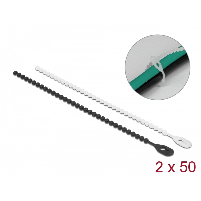 Delock újrahasználható kötöző Hx 120 x Sz 3,6 mm 100 db (19506) (del19506)