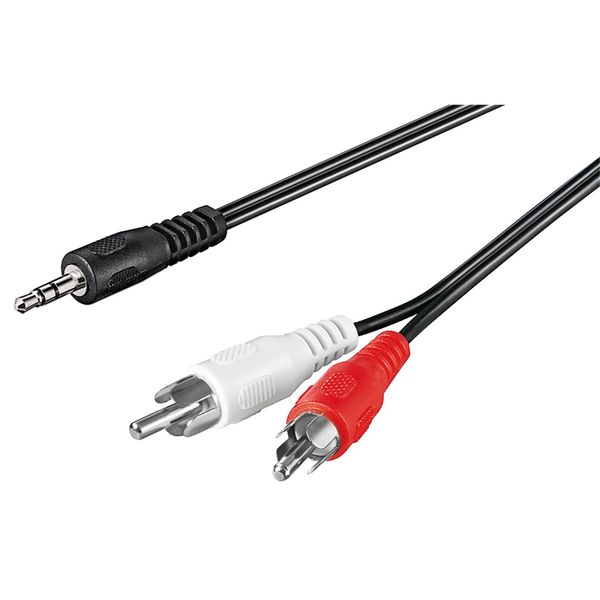Goobay 50440 3.5mm Jack apa - 2x RCA apa Kábel (0.5m)