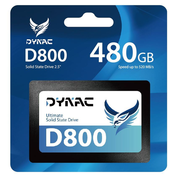 SSD Dynac (DD800480GB/R) SATA III, 480GB, 2 "5" SSD, скорост на запис:450MB/s, скорост на четене:520MB/s