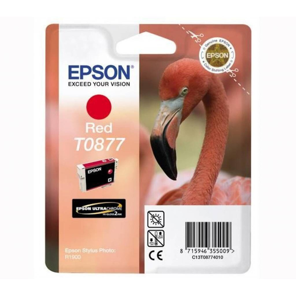 Epson Flamingo T0877 червена мастилена касета 11,4 мл