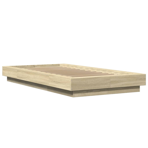 Cadru de pat, stejar sonoma, 75x190 cm, lemn prelucrat