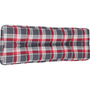 piros kockás szövet raklappárna 120 x 40 x 12 cm