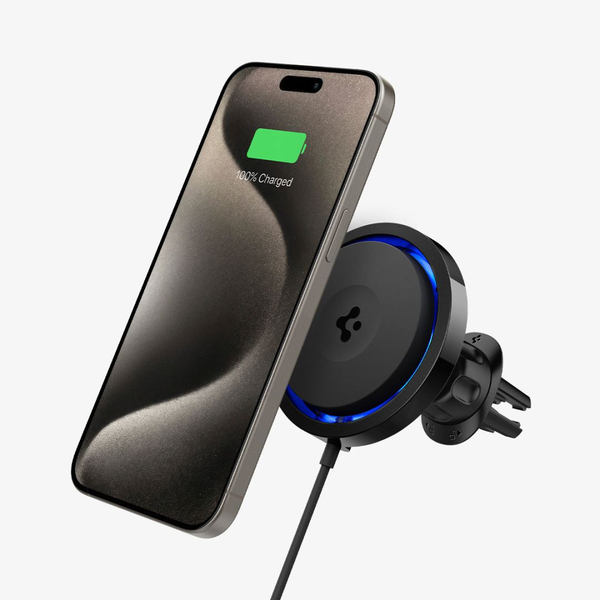 Spigen OneTap Pro 3 Cryomax MagSafe Car Wireless Charger (Air Vent), black