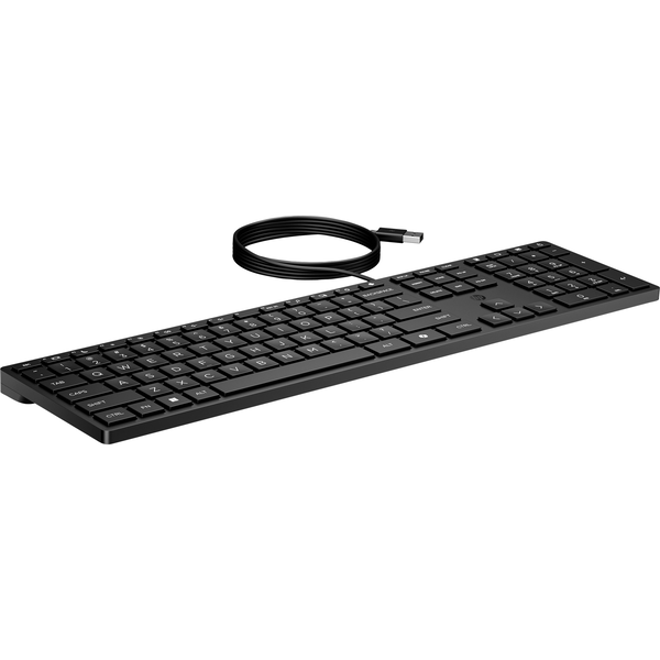 HP 320K Wired Keyboard billentyűzet Irodai USB Fekete