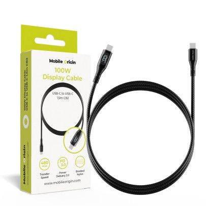 Kabel Mobile Origin USB-C - USB-C 1,5 m černý