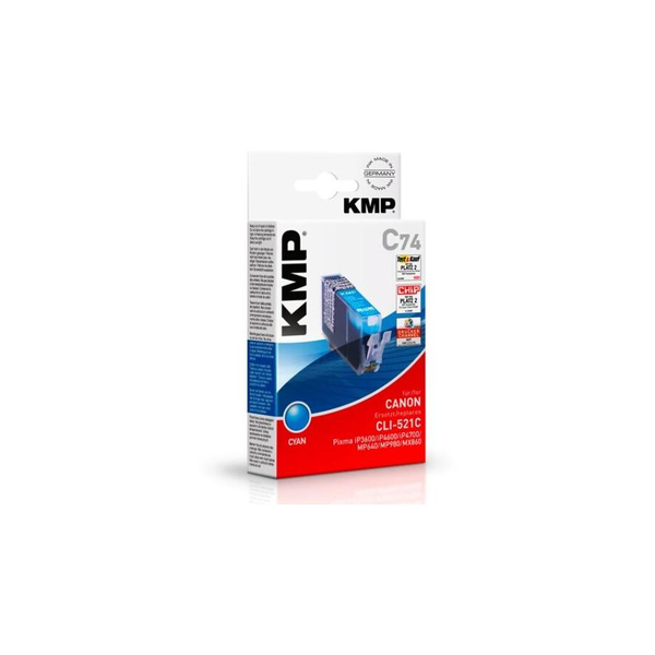 KMP Patrone Canon CLI521C cyan 535 S. C74 kompatibel