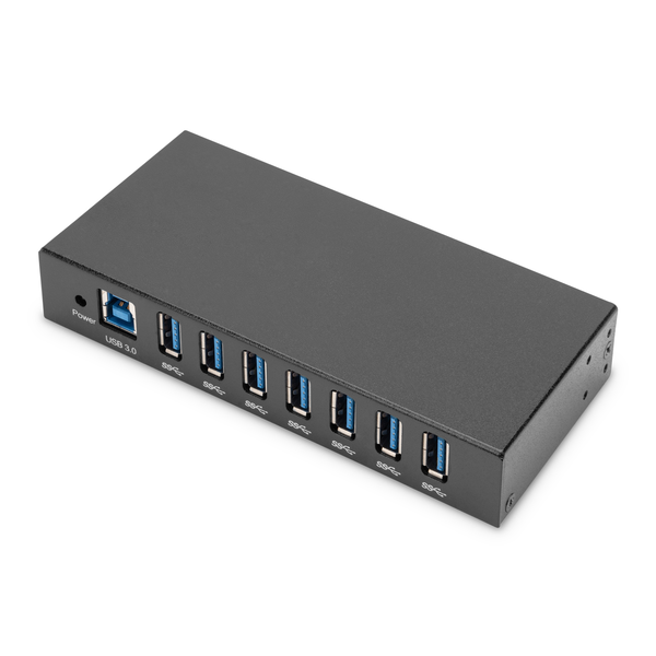 DIGITUS USB-Hub    7-Port 3.0->4xA3.0 industrial line schw.