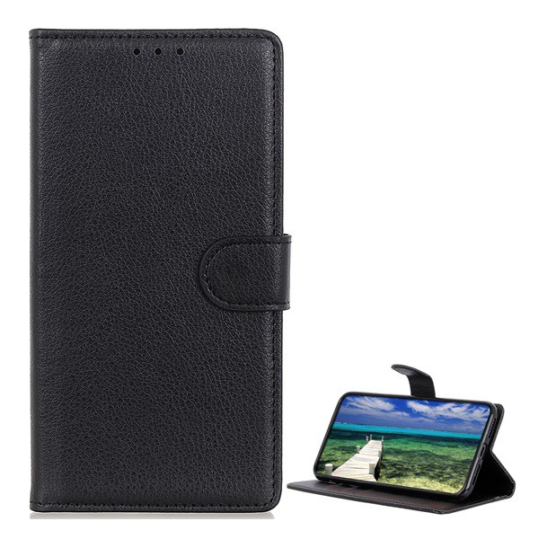 Tok álló, bőr hatású (FLIP, oldalra nyíló, asztali tartó funkció, prémium) FEKETE [Xiaomi Redmi Note 11 Pro] (5996591117218)