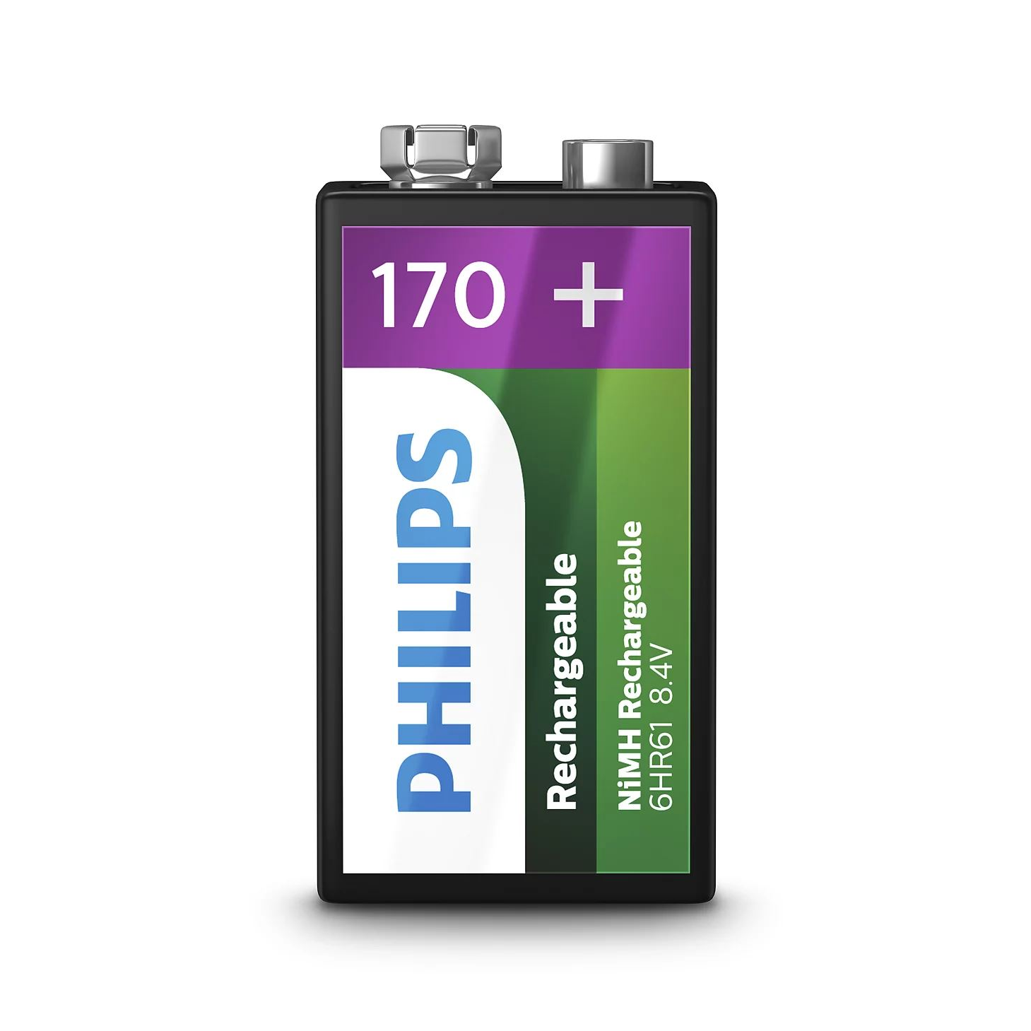 Philips Rechargeables 9VB1A17/10 háztartási elem Újratölthető elem Nikkel-fémhidrid (NIMH) (9VB1A17/10)