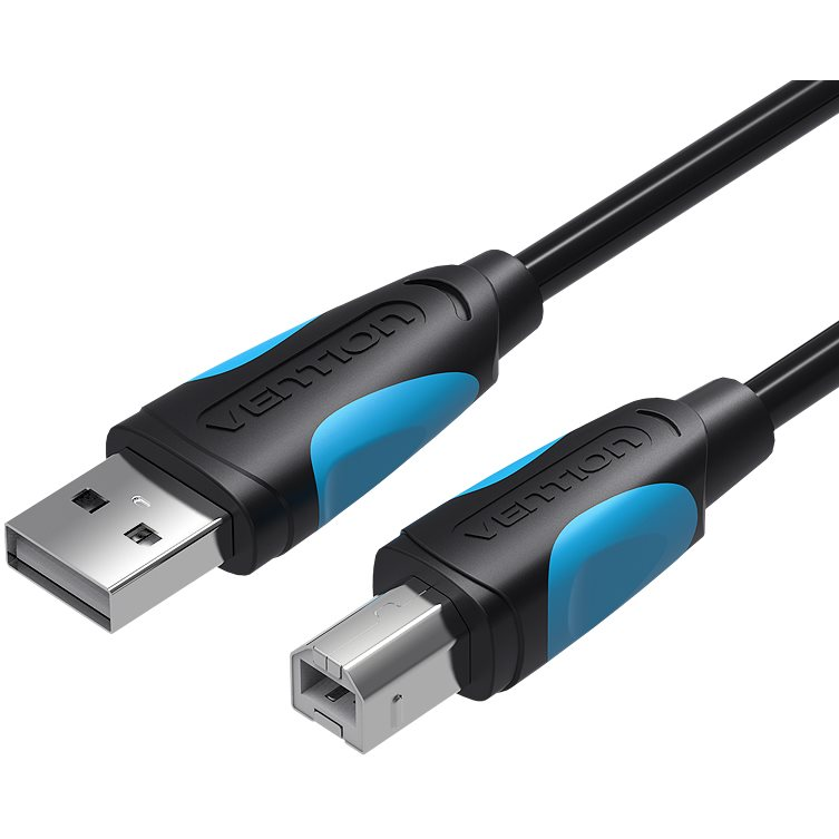 Vention USB-A to USB-B Print Cable with 2x Ferrite Core 8m Black