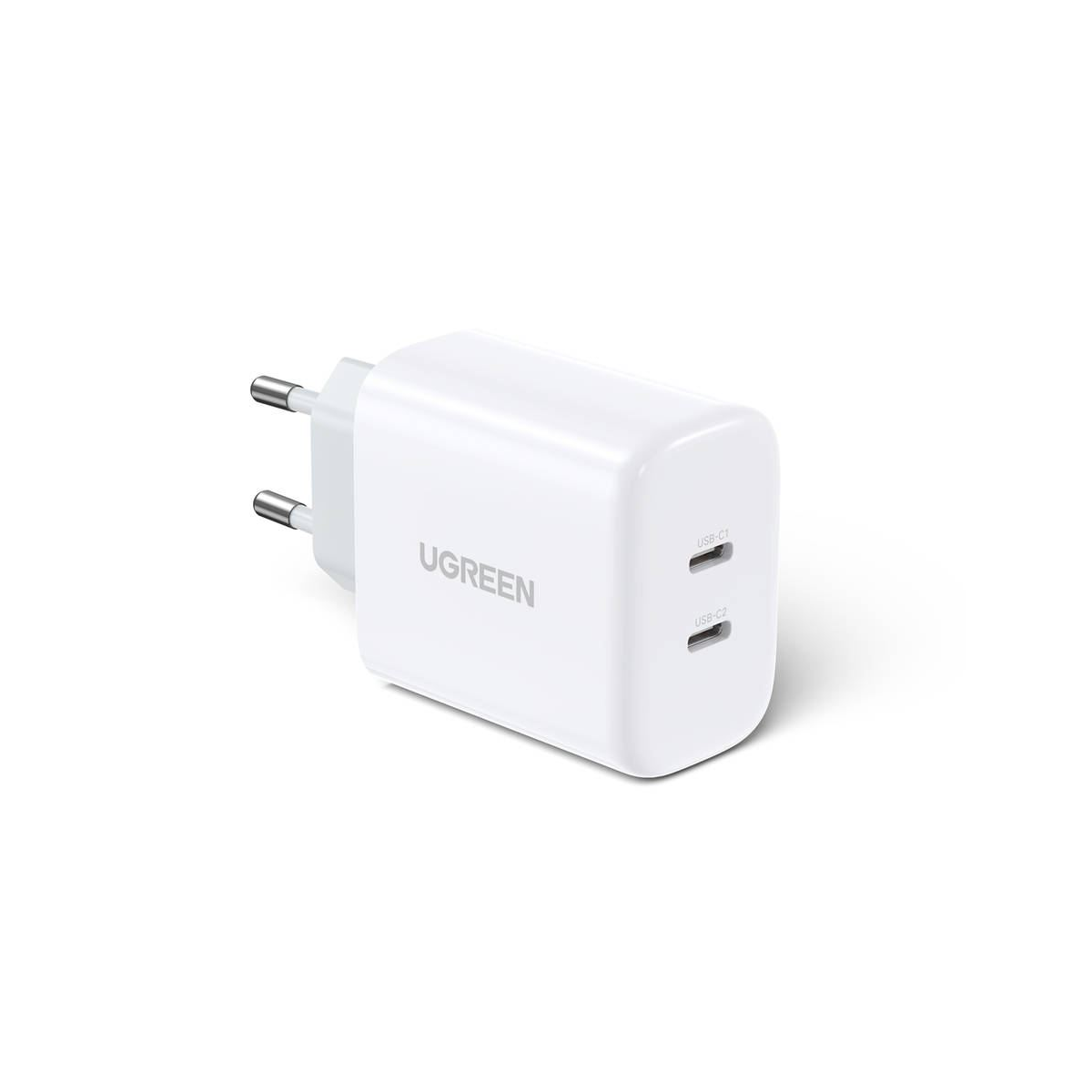 UGREEN CD243 2x USB-C hálózati töltő 40W fehér (10343B) (10343B)