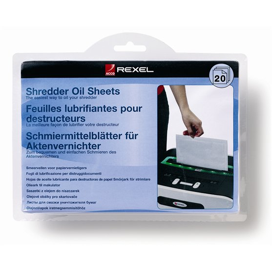 Rexel Shredder Oil Sheets (20) 20 pz
