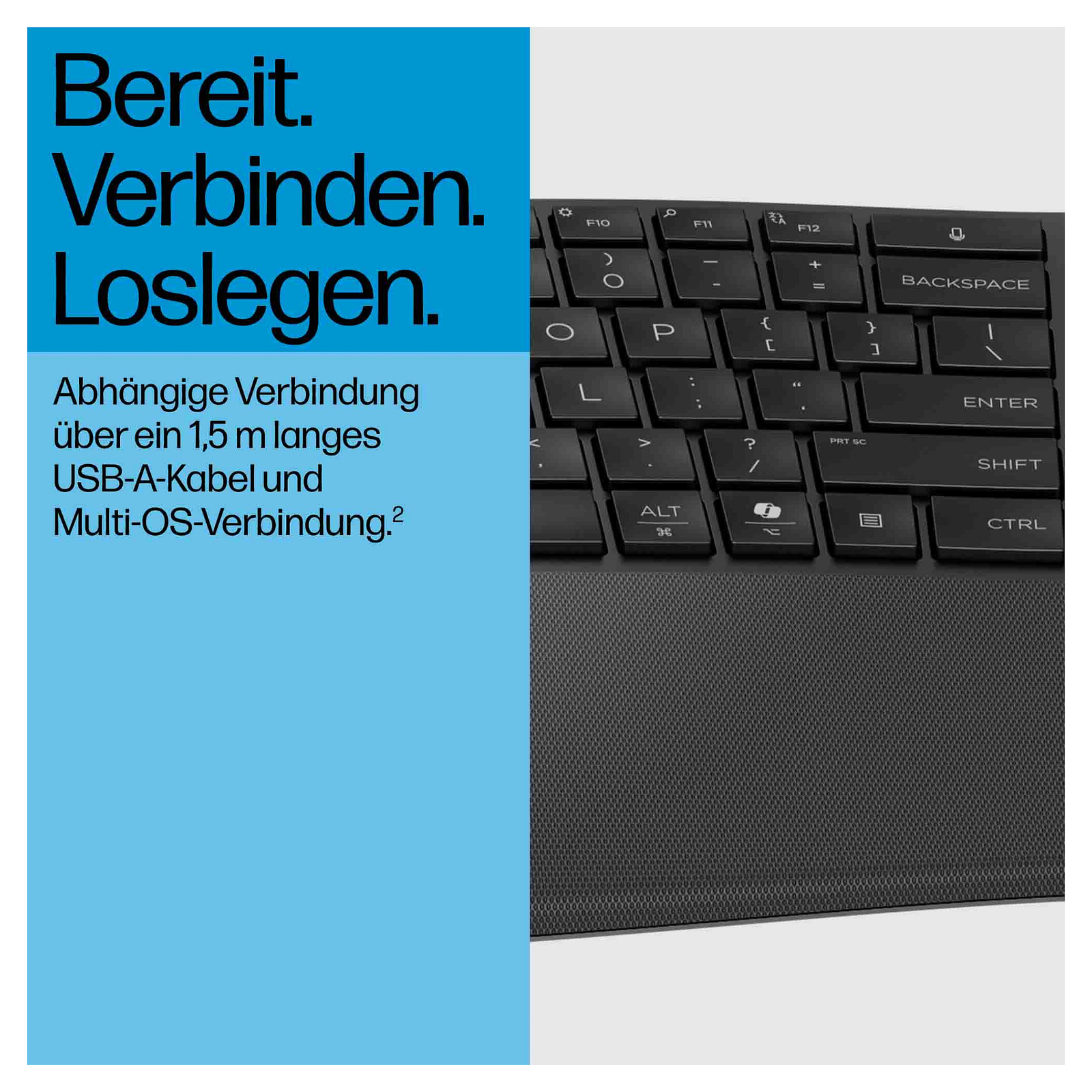HP 480 Comfort Wired Keyboard billentyűzet Otthoni USB Fekete (8T6M1AA#ABD)