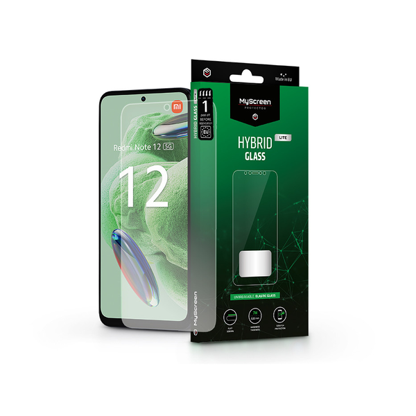 Xiaomi Redmi Note 12 5G rugalmas üveg képernyővédő fólia - MyScreen Protector   Hybrid Glass Lite - transparent