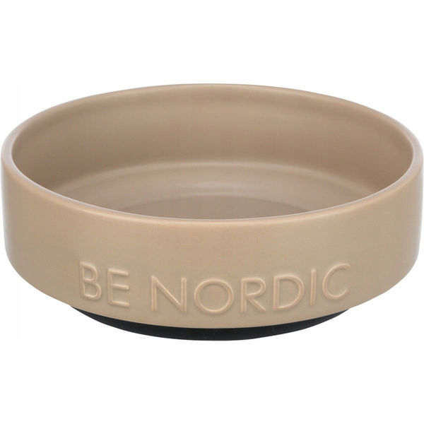 Bowl for animals, ceramic - Trixie BE NORDIC bowl, ceramic|rubber, 1.2 l|ø 18 cm