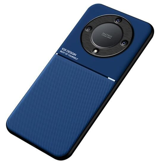 Gigapack Honor Magic5 Lite 5G mágneses, bőr hatású, csíkos mintás tok sötétkék (GP-136334) (GP-136334)