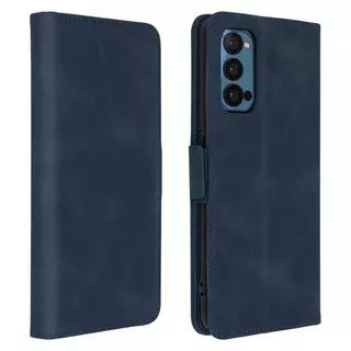 Tok álló, bőr hatású (FLIP, oldalra nyíló, ütésállóság, légpárnás sarok, kameravédő, karbon minta) SÖTÉTKÉK (Samsung Galaxy A54 5G (SM-A546)) (GP-138740)