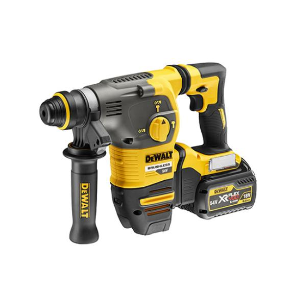 DeWalt DCH323T2-QW Akkus Fúró-Vésőkalapács - 18 V/54 V, 980 RMP, 2,8 J, 2 x 6 Ah Akku + Töltő, TSTAK Kofferben (DCH323T2-QW)