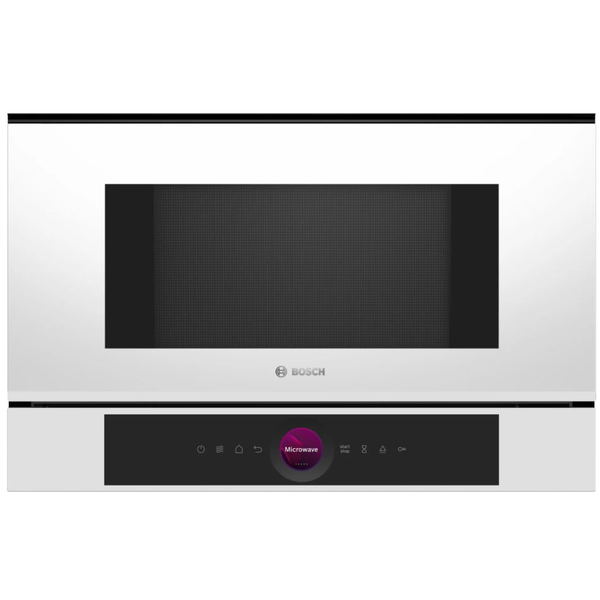 Bosch Serie 8 BFL7221W1 микровълнова печка Вграден Соло микровълна 21 Д 900 W Бяла