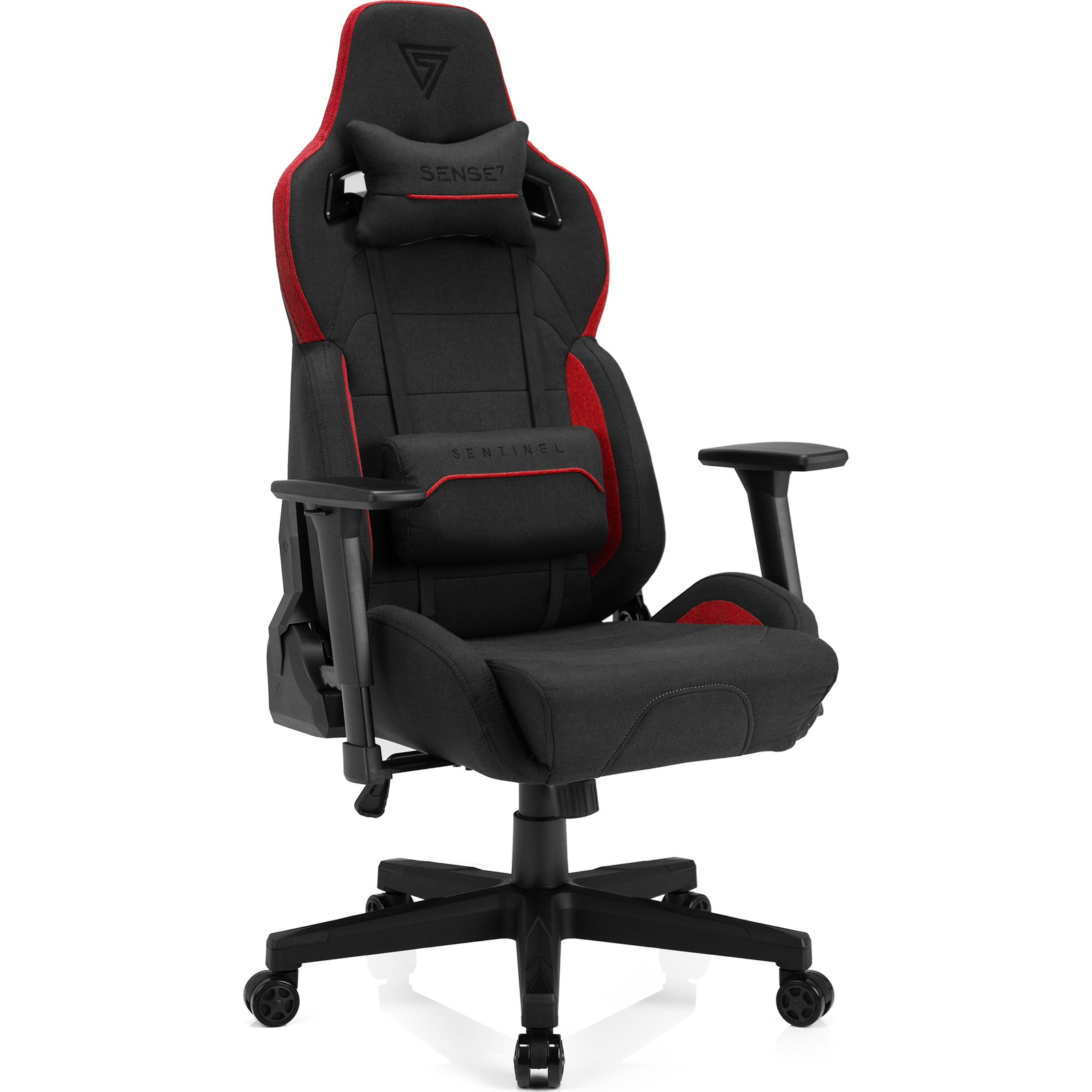 SENSE7 Sentinel Gamer Szék Fekete-Piros Ergonomikus (5902659841384)