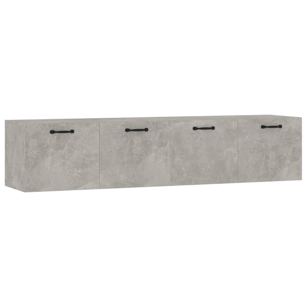 2 db betonszürke szerelt fa faliszekrény 60x36,5x35 cm