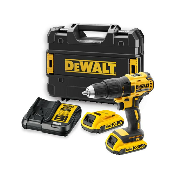 DEWALT AKKUS FÚRÓCSAVAROZÓ 18 V (2 X 2,0 AH + TÖLTŐ + TSTAK)