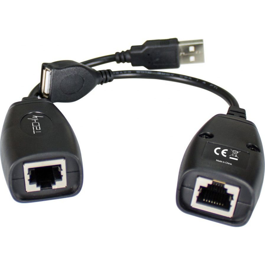 Techly IUSB-EXTENDTY5 csatlakozó átlakító USB RJ-45 Fekete (IUSB-EXTENDTY5)