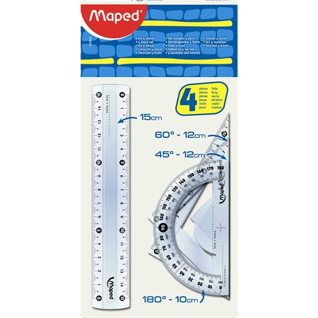 Maped Start Műanyag mini vonalzókészlet (4 db / csomag) (242815)