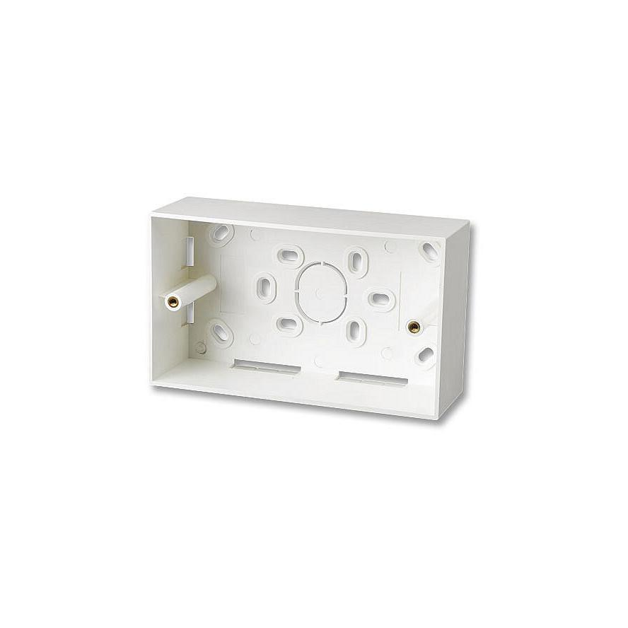 LINDY AufputzrahmenWanddose 2fach UK 147x86x47 mm weiss (60524)