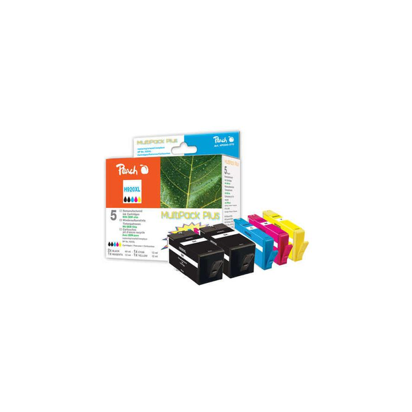 Peach 319222 Druckerpatrone 5 Stück(e) Hohe (XL-) Ausbeute Schwarz, Cyan, Magenta, Gelb