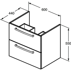 Ideal Standard Szafka podumywalkowa Tempo 60cm biały (E3240WG)