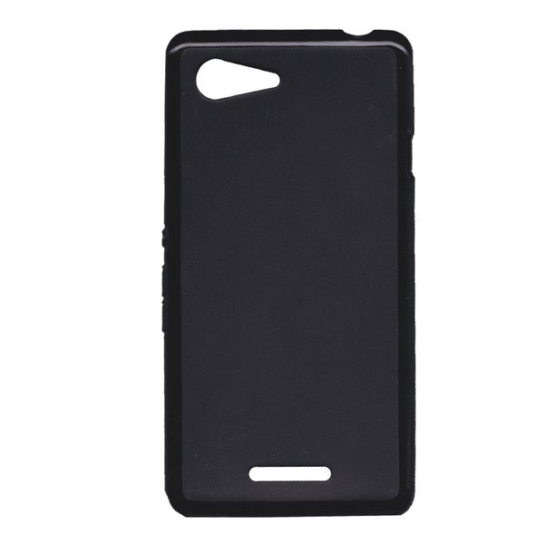 Szilikon telefonvédő (matt) FEKETE [Sony Xperia E3 (D2203)] (5996457559701)