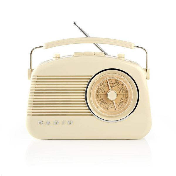 Radio Fm 4.5 W, Maner Pentru Transport, Ivory, Nedis