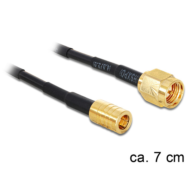 Delock SMA csatlakozódugó > SMB csatlakozódugó adapter, 70 mm (88474)