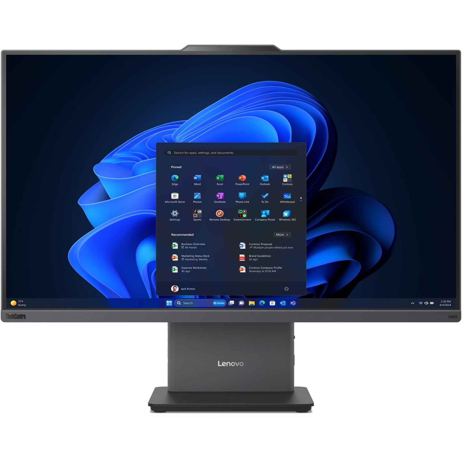 Lenovo ThinkCentre neo 55a 24 Gen 6 AMD Ryzen™ 5 60,5 cm (23.8") 1920 x 1080 pixelek All-in-One számítógép 16 GB DDR5-SDRAM 512 GB SSD Windows 11 Pro Wi-Fi 6 (802.11ax) Szürke (13FA000TGE)