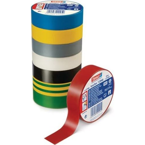 PVC szigetelőszalag 19mm x 20m Piros TESA 53988