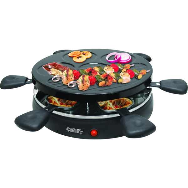 ELEKTRICKÝ GRIL RACLETTE STOLNÍ 6 PÁNVÍ 1200W