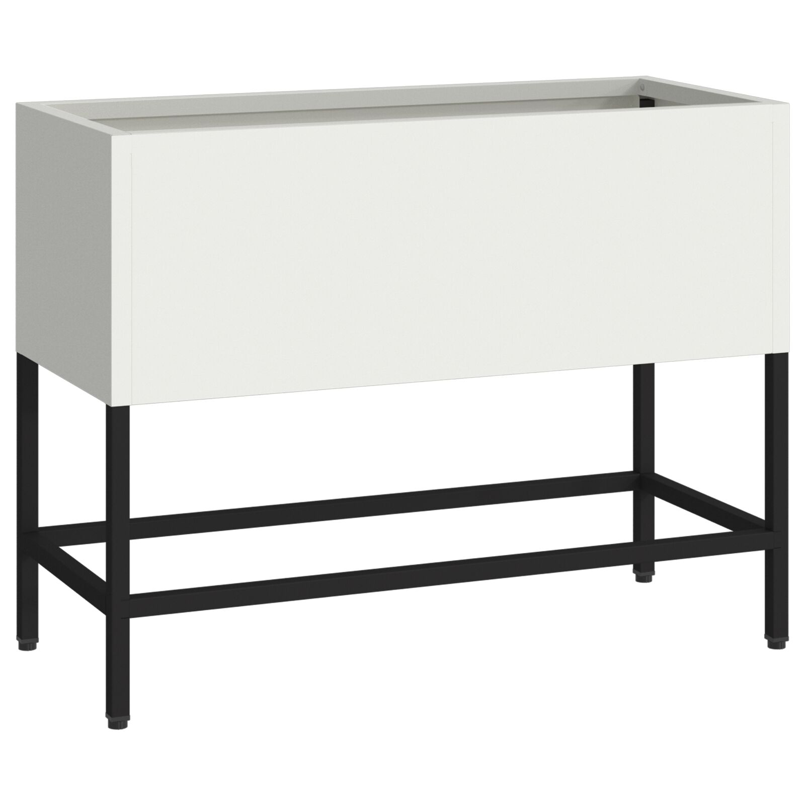 Emelt Kertész Ágy 60x26x45 cm Fehér Acél (865884)