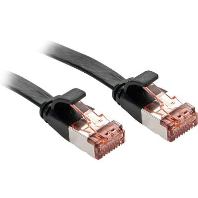 RJ45 Hálózat Csatlakozókábel CAT 6 U/UTP 10.00 m Fekete Védővel LINDY (47575)