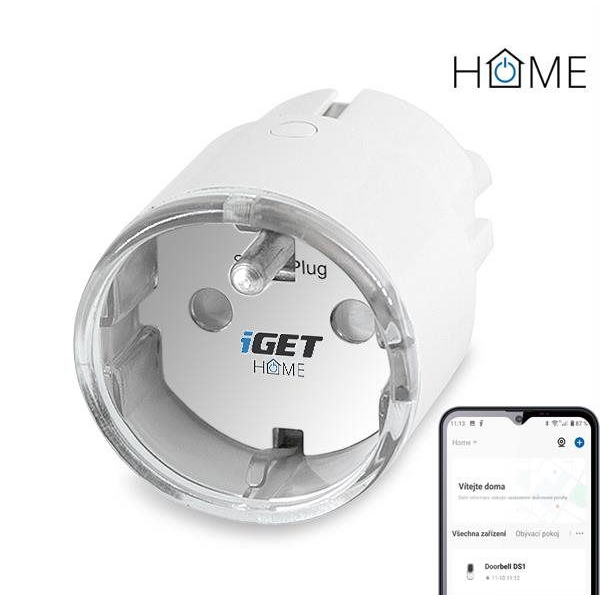iGET HOME Power 1 Fogyasztásmérő okos WiFi konnektor, 230 V, 3680 W (HOME Power 1)