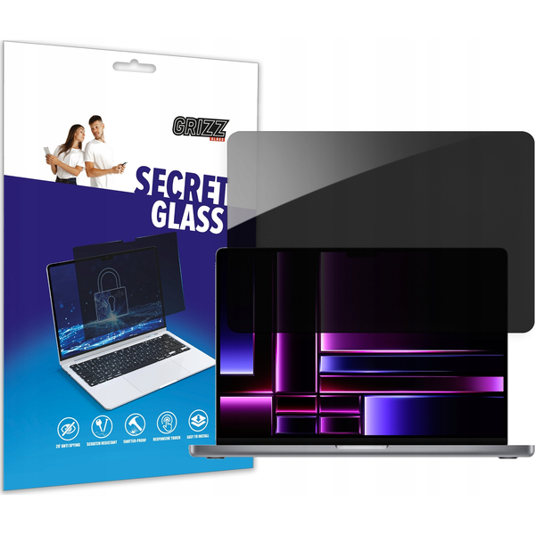 Filtr GrizzGlass Szkło prywatyzujące GrizzGlass SecretGlass do Apple MacBook Pro 14 cali 2023