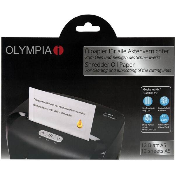 Olympia Germany Sada olejových obálek pro skartovačky Oilpaper 12 ks