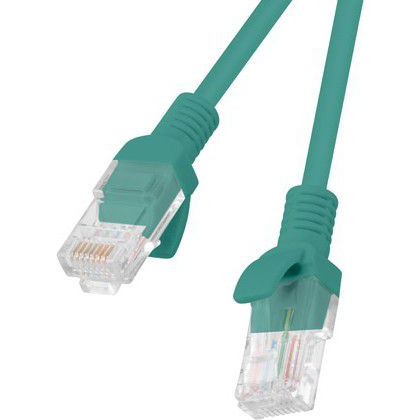 Lanberg Patchcord RJ45 CAT5e UTP kábel 1m zöld (PCU5-10CC-0100-G)