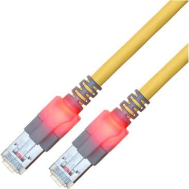 Easylan CS1OYCDCD0005 RJ45 Hálózati kábel, patchkábel CAT 6 S/FTP 0.50 m Sárga Kettős árnyékolás, Halogénmentes, Lángálló 1 db (21.15.2230)