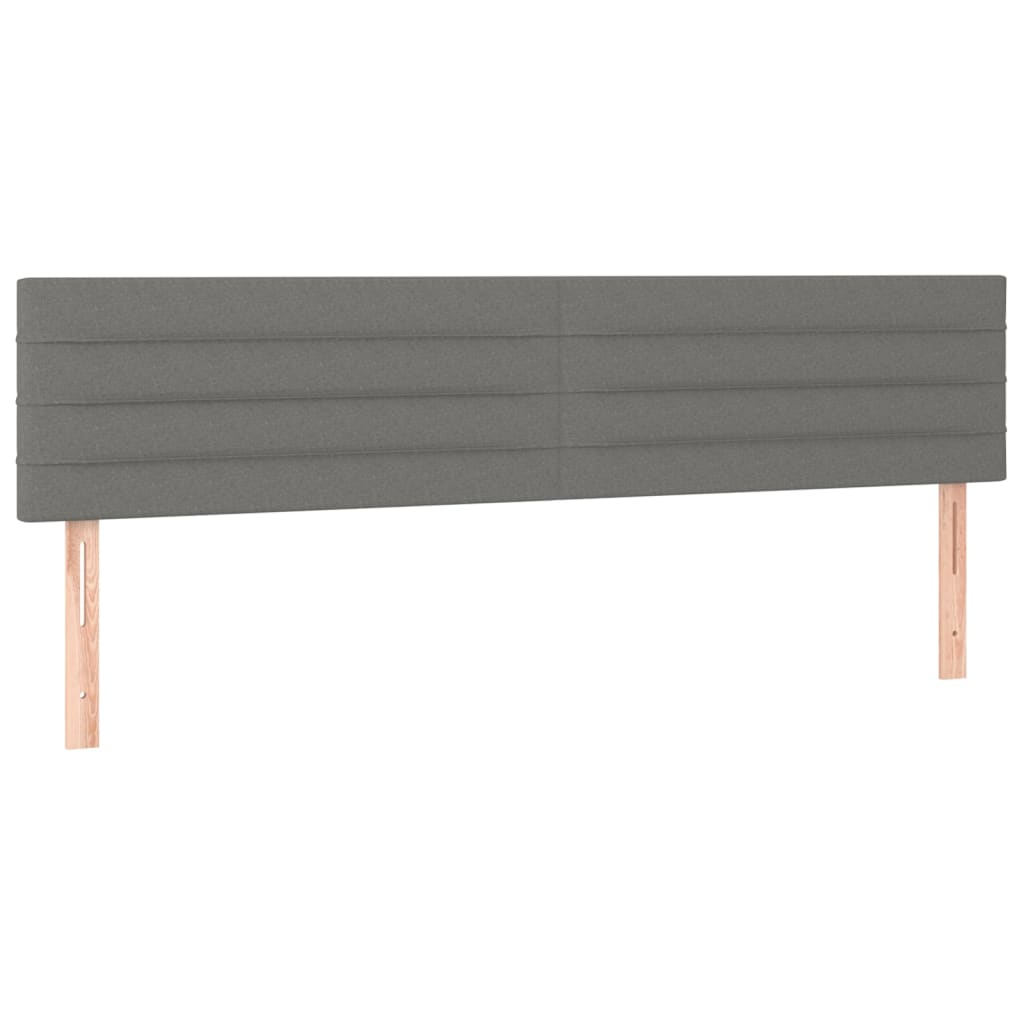 2 db sötétszürke szövet fejtámla 100x5x78/88 cm (346187)