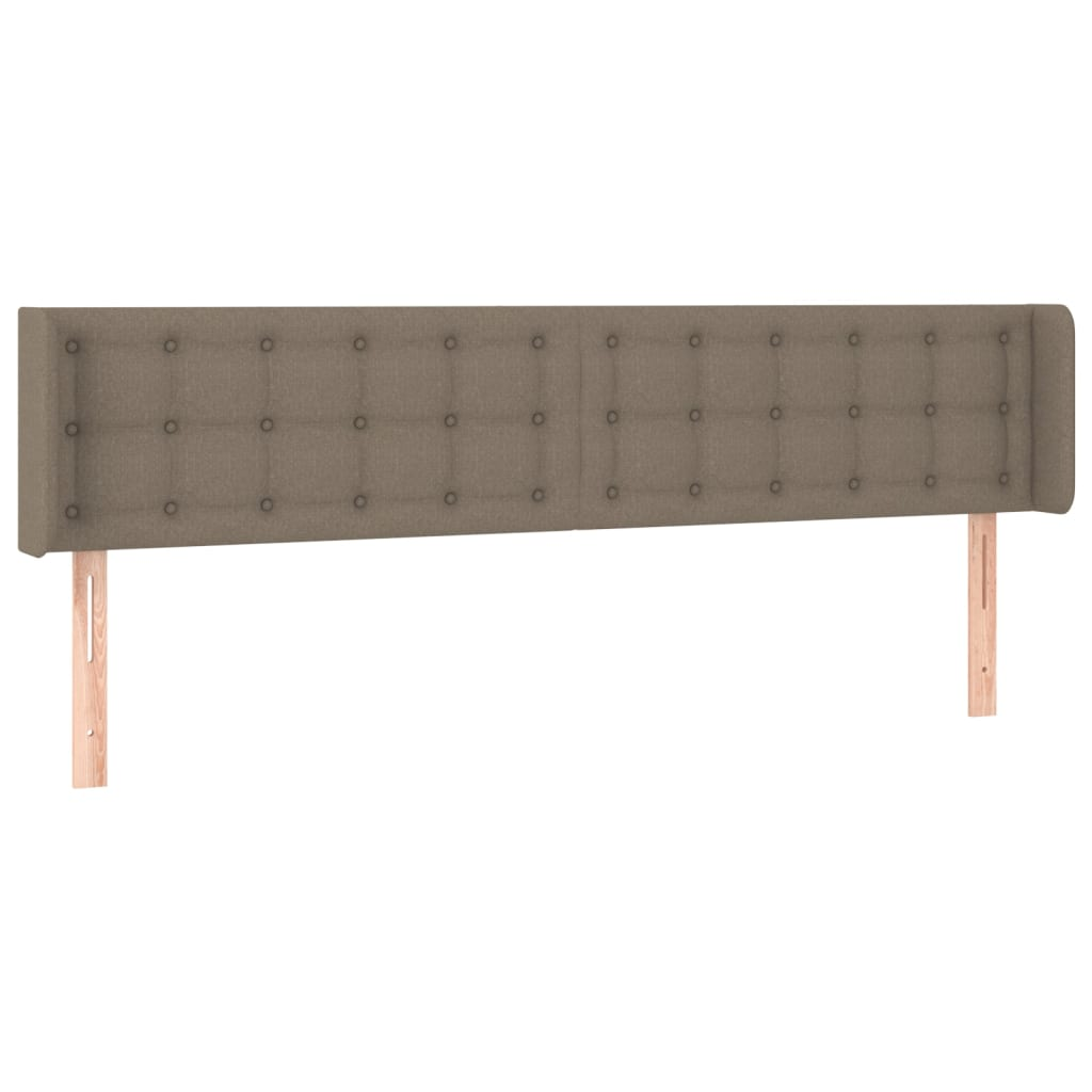 tópszínű szövet fejtámla szárnyakkal 203x16x78/88 cm (3119228)
