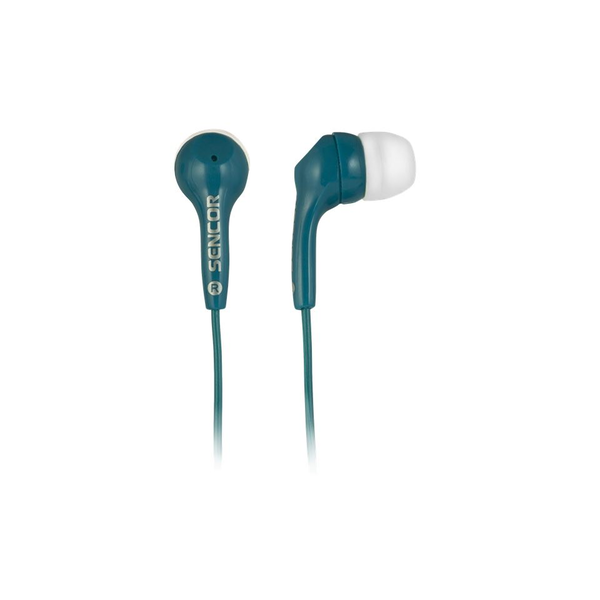 Casti audio, Sencor, Jack 3.5, Plastic, Turcoaz/Alb